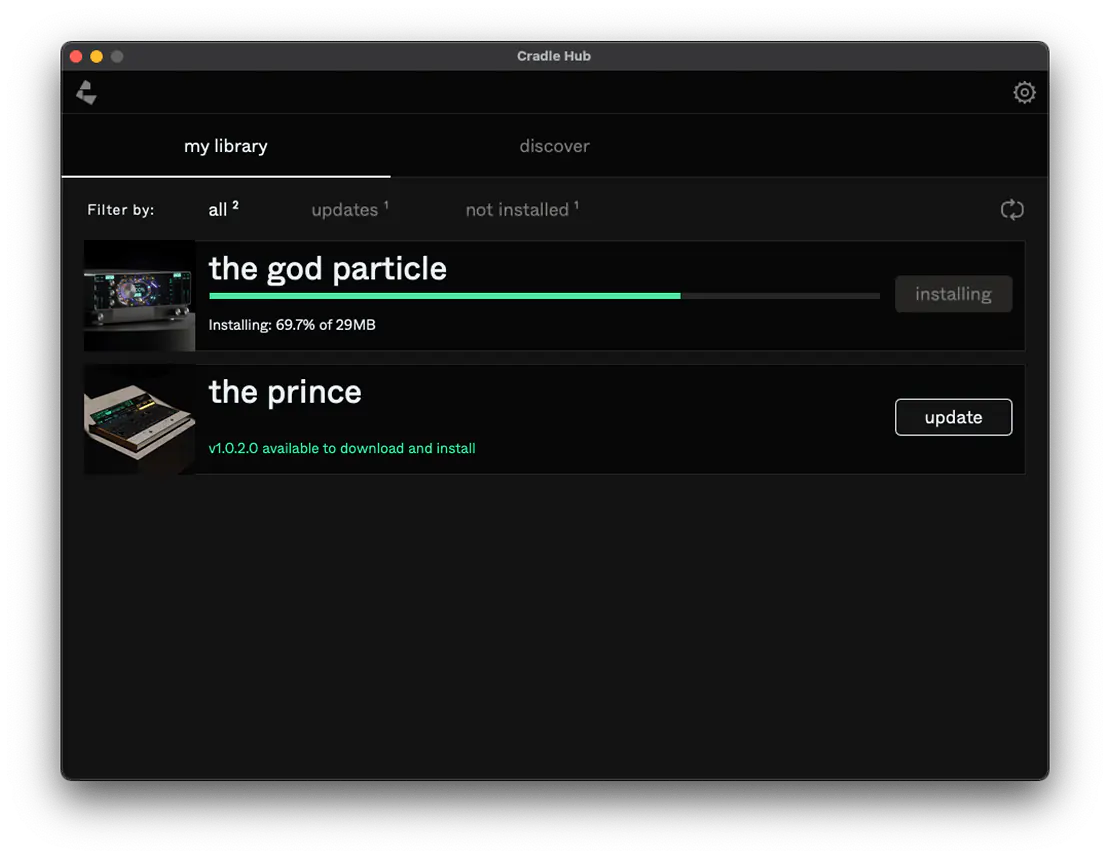 The God Particle being installed in Cradle Hub