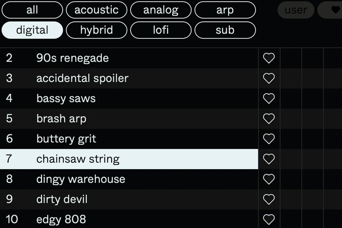 Low End's presets